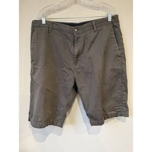 Volcom Corpo Class Chino Shorts Mens Size 36‎ Gray Multiple Pockets Light Weight